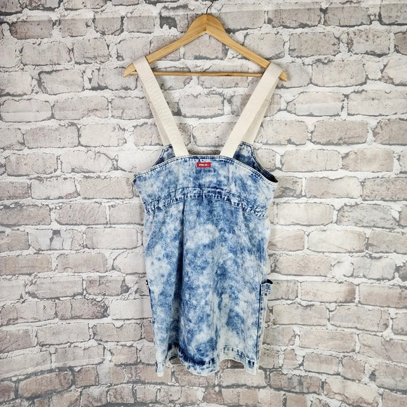 Vintage 90s Milkfed Acid Wash Denim Mini Dress Sopia Coppola One Size Japan - Picture 10 of 16